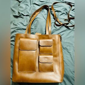 ABLE Olivia Tote in Brown Whiskey — Genuine Leather Bag. Beautiful—Gently Used